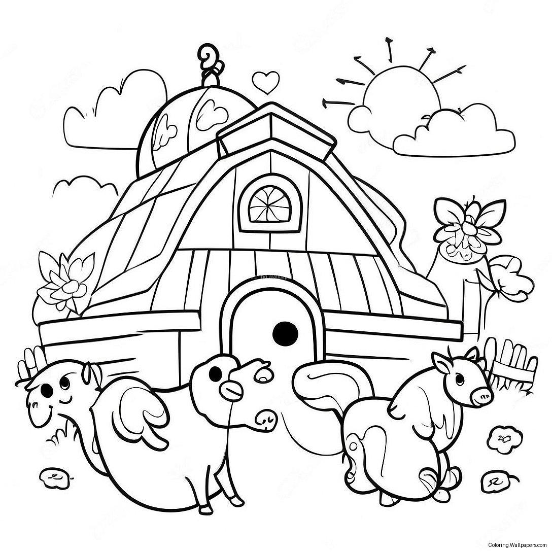 Colorful La Granja De Zenon Farm Animals Coloring Page 50031