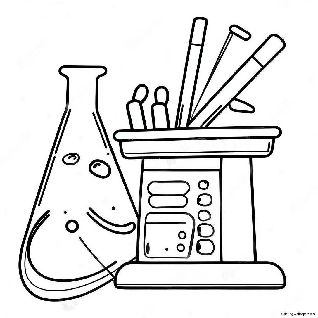 Colorful Lab Equipment Coloring Page 35299