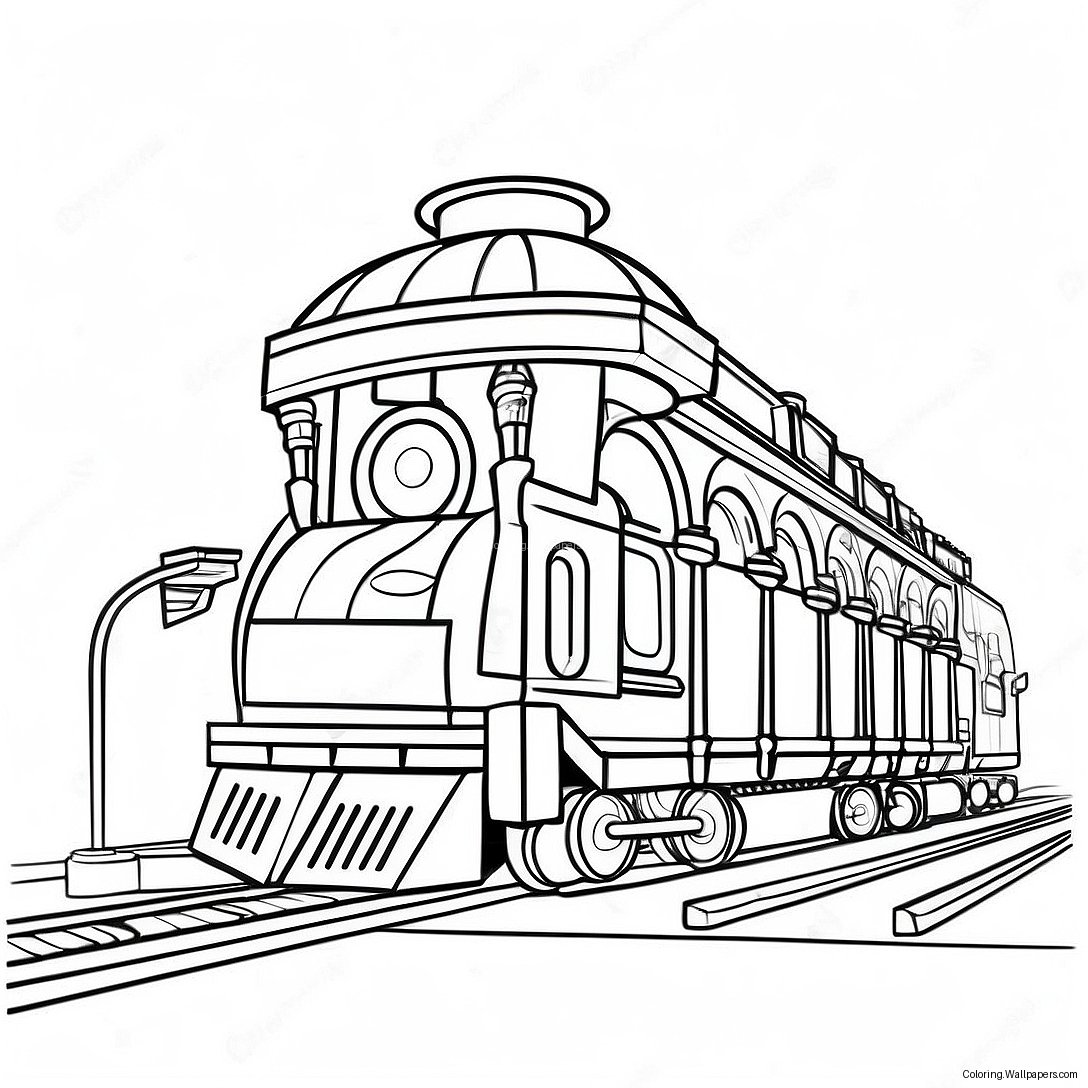 Página Para Colorear De Una Colorida Estación De Tren Lego 56571