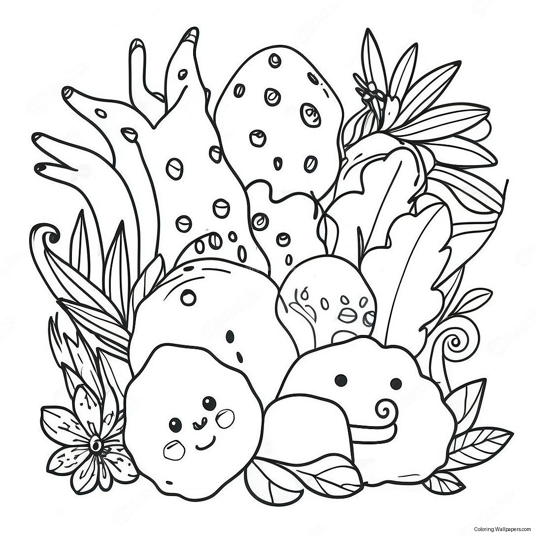 Colorful Living Things In Nature Coloring Page 35169