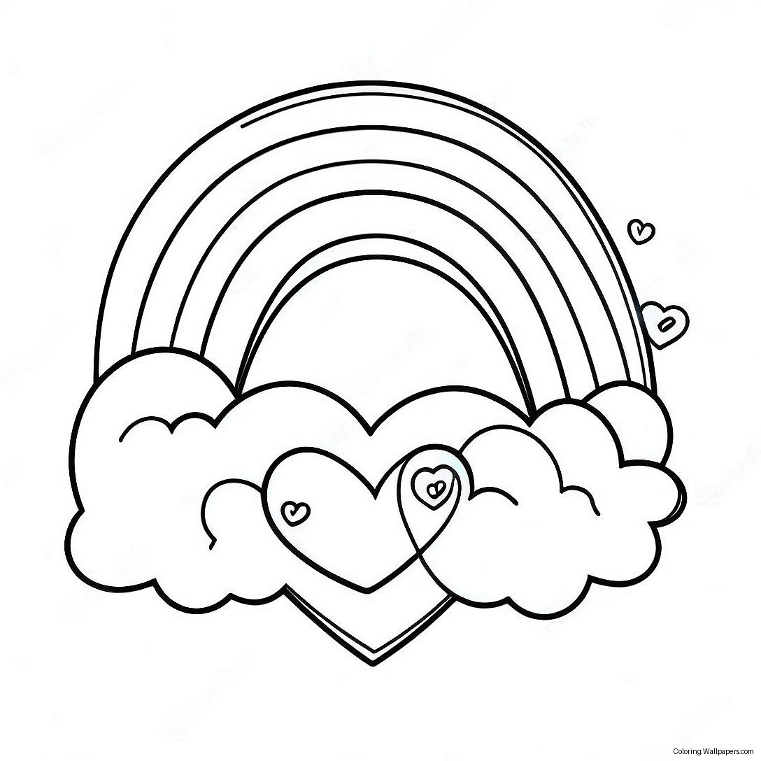 Colorful Love Is Love Rainbow Coloring Page 31641