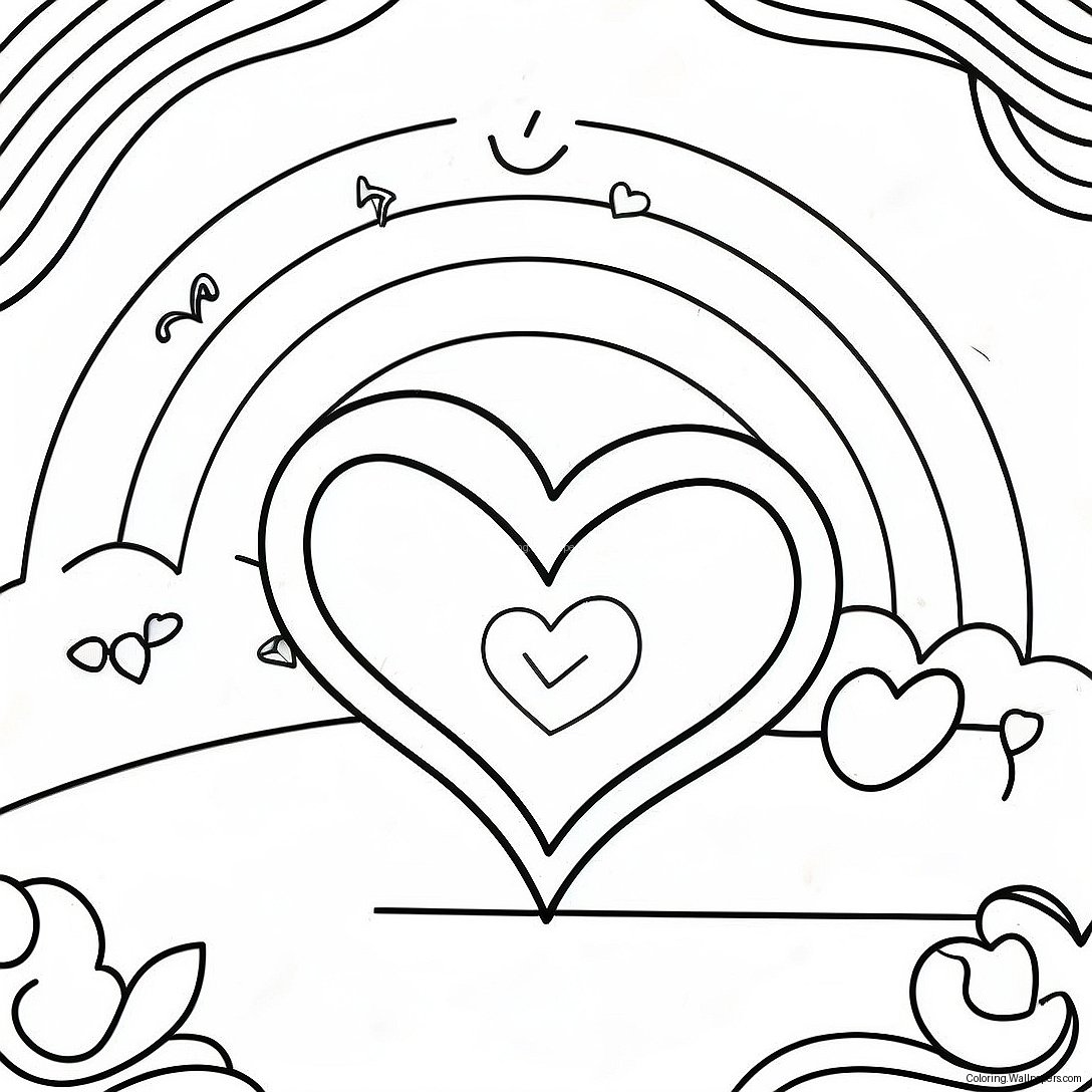 Colorful Love Is Love Rainbow Coloring Page 31644