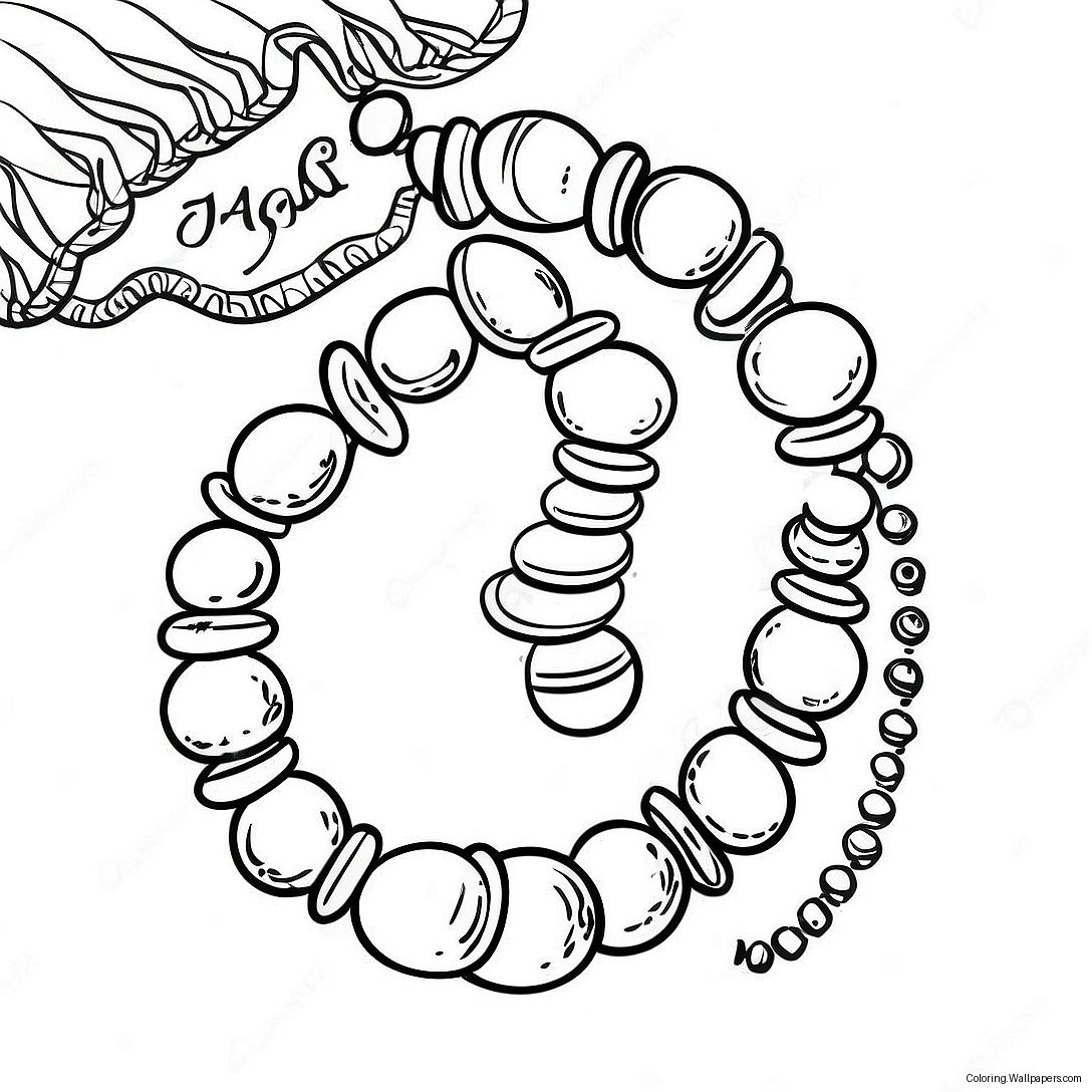 Colorful Mardi Gras Beads Coloring Page 909