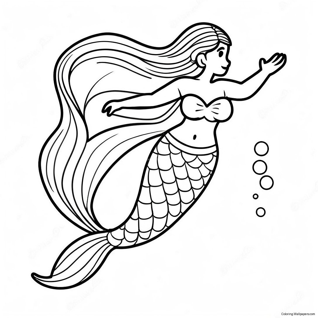 Colorful Mermaid Tail Coloring Page 29359