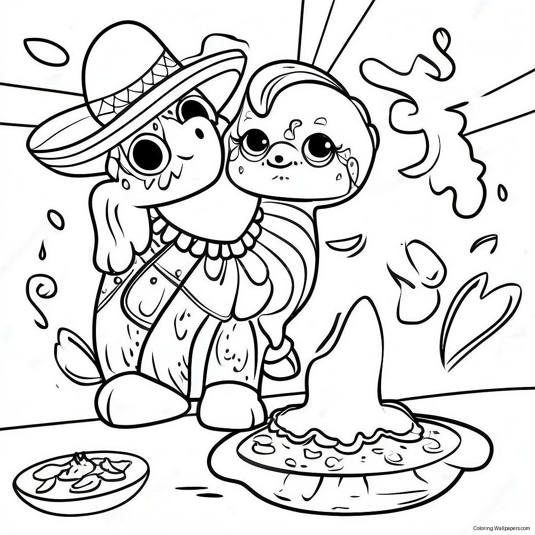 Page À Colorier De La Fiesta Mexicaine Colorée 441