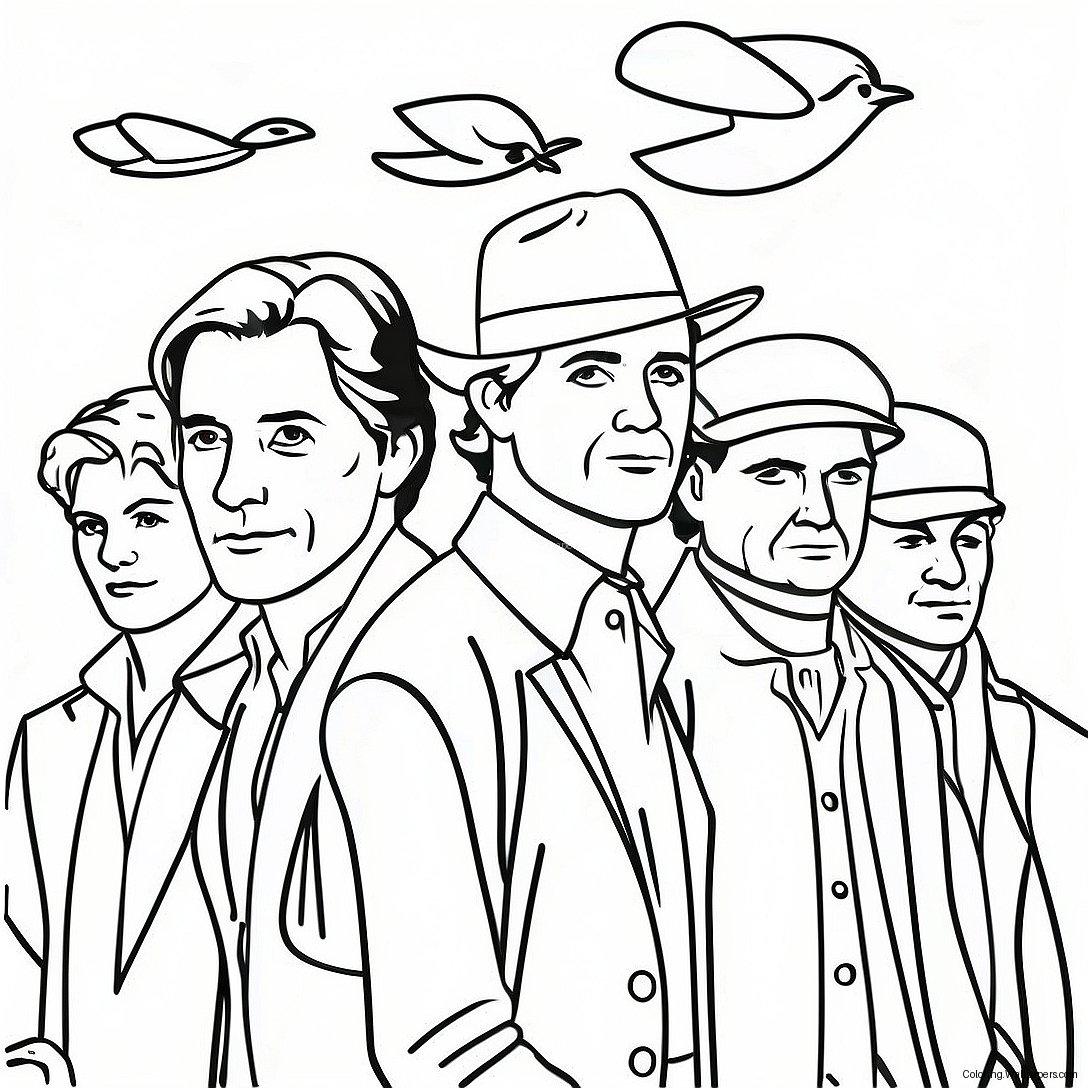 Colorful Migration Movie Characters Coloring Page 9158