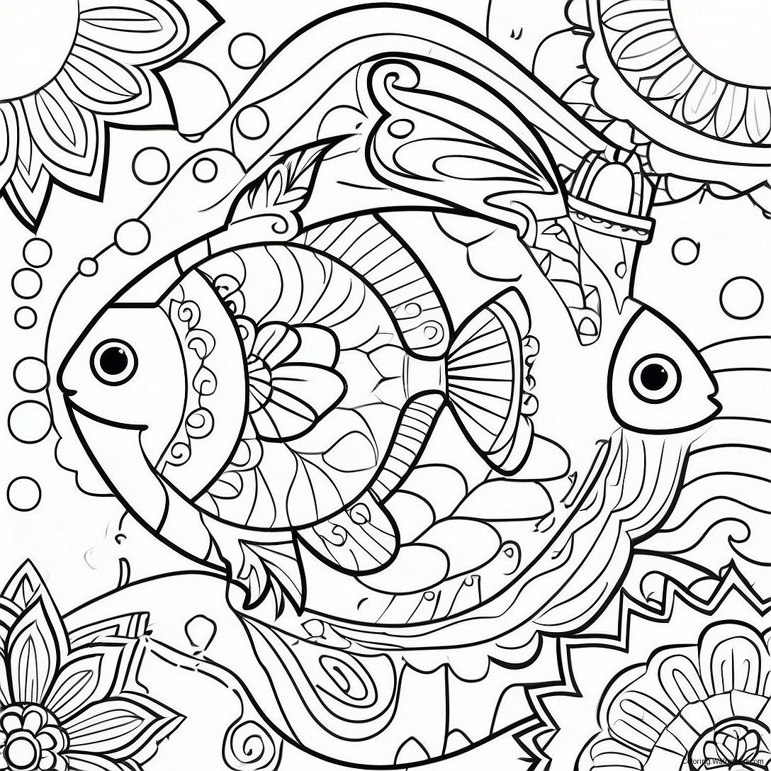 Colorful Mola Patterns Coloring Page 35407