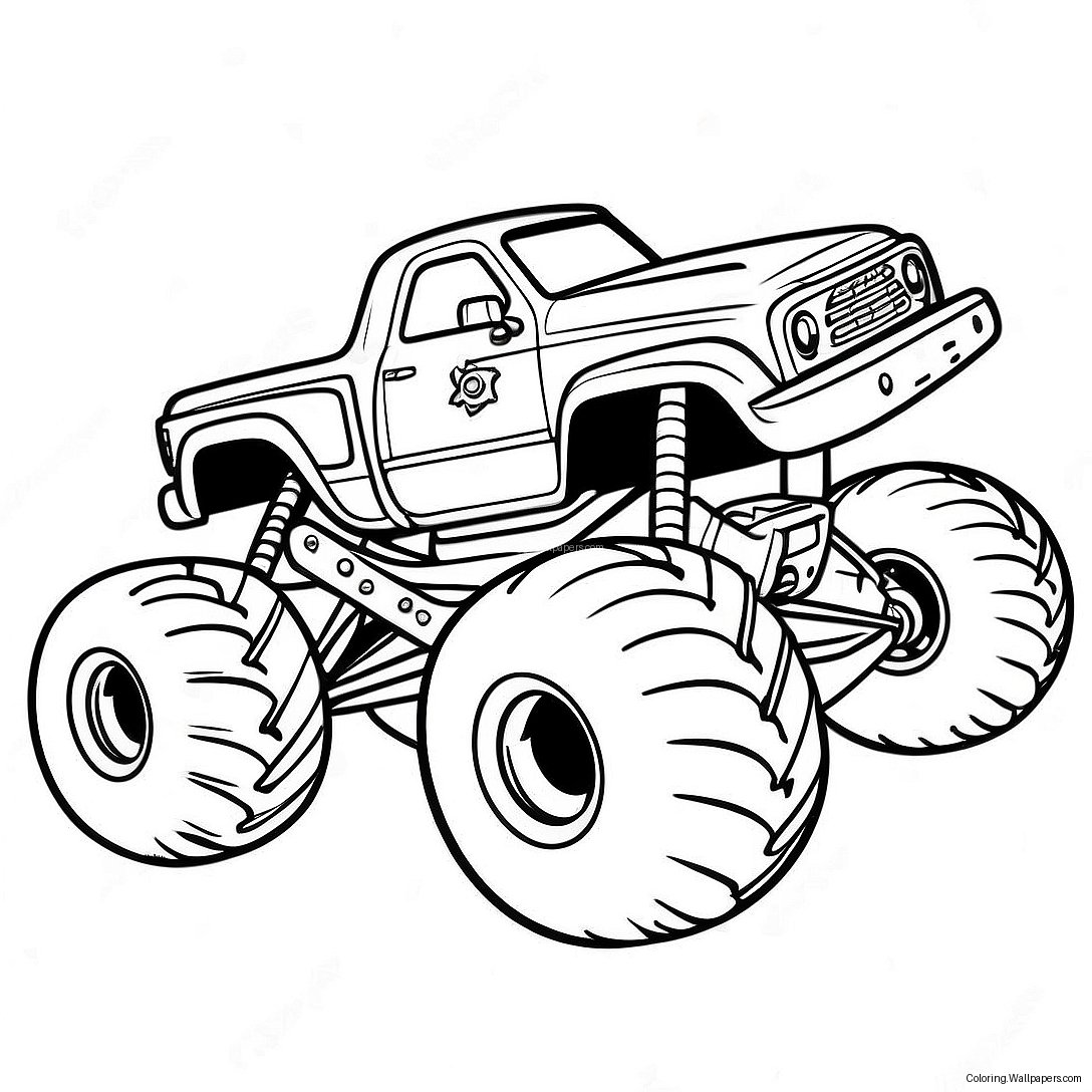 Kleurige Monster Jam Trucks Kleurplaat 11199