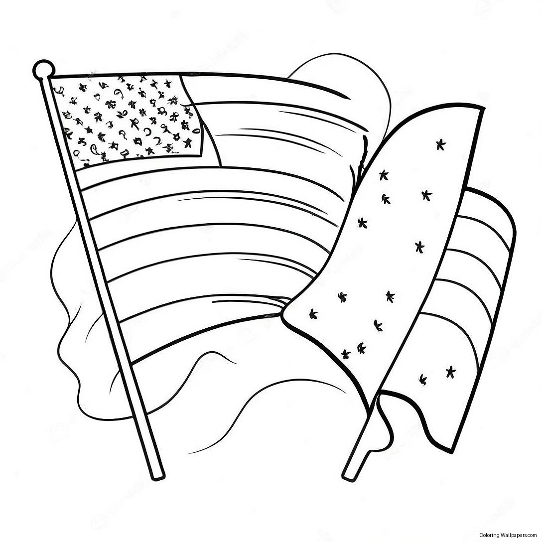 Colorful National Flags Coloring Page 555