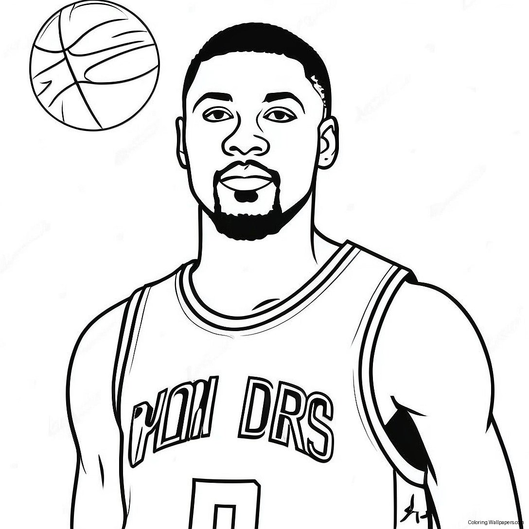 Bunter Nba-Basketballspieler Ausmalbild 11415