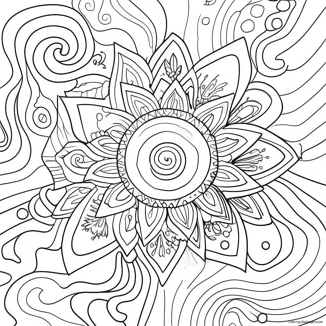 Colorful Nebula Galaxy Coloring Page 9397