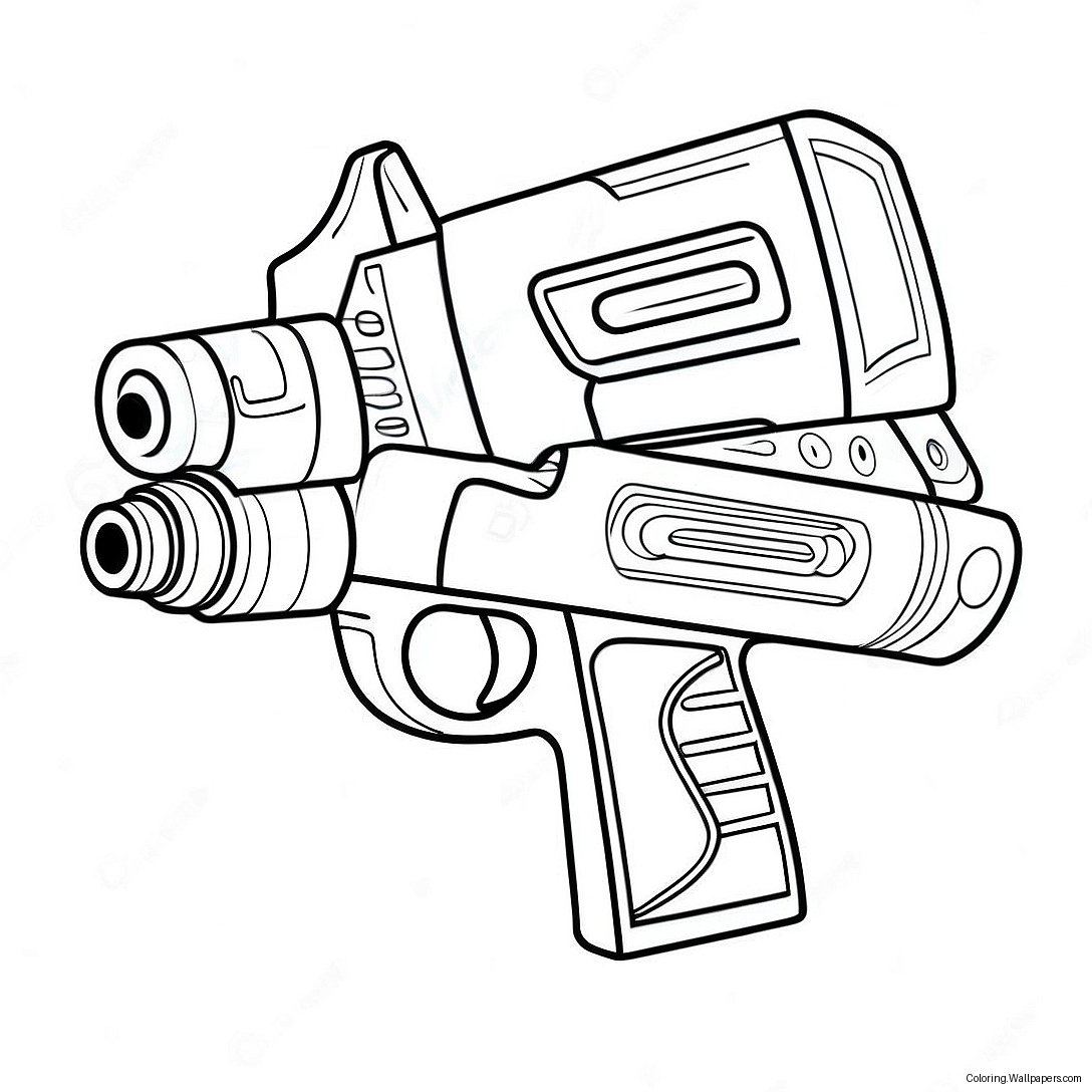 Colorful Nerf Blaster Coloring Page 6161