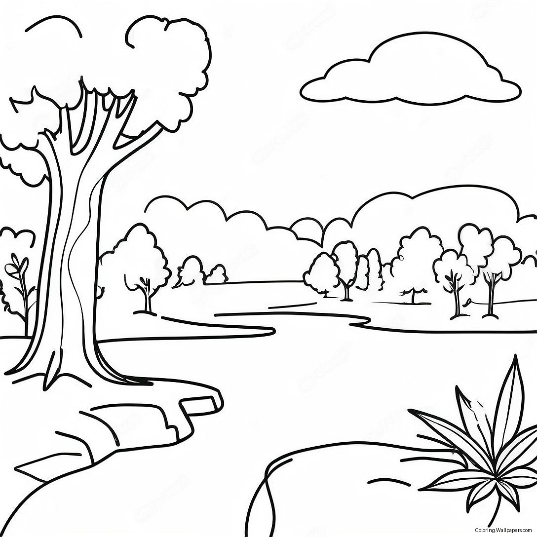 Colorful New Jersey Landscape Coloring Page 43562