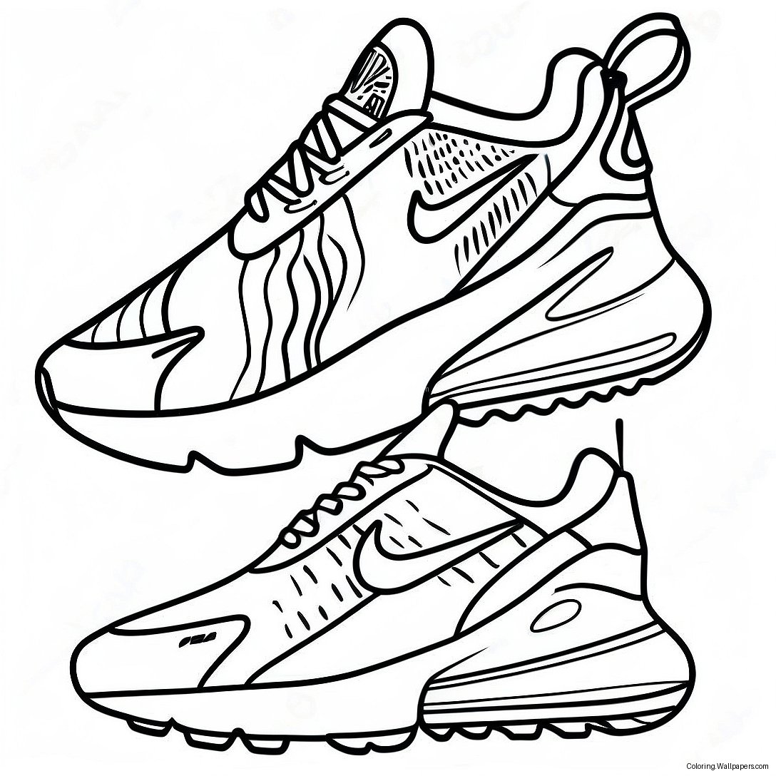 Página Para Colorear Del Diseño Colorido De Nike Air Max 270 44126