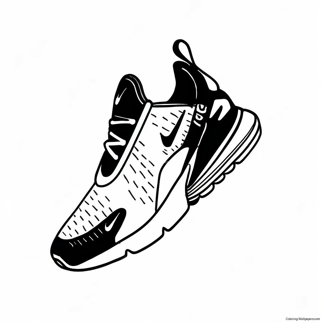 Colorful Nike Air Max 270 Design Coloring Page 44128