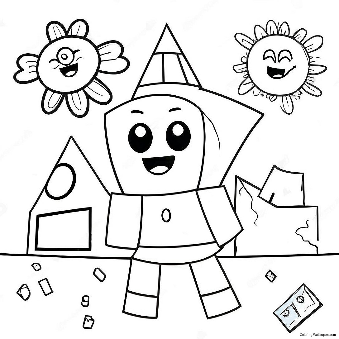 Colorful Numberblocks 8 In A Fun Scene Coloring Page 52755