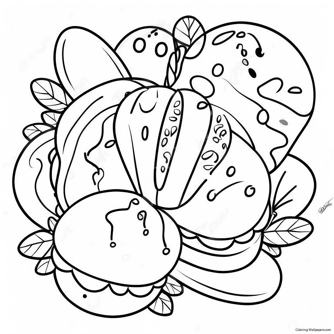 Page À Colorier De Friandises Pan Dulce Colorées 56269