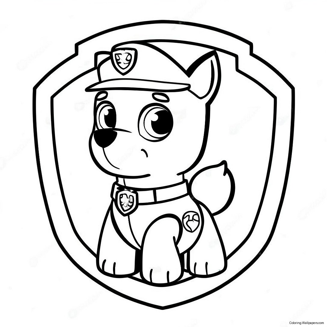 Värikäs Paw Patrol -Merkki Värityssivu 40338