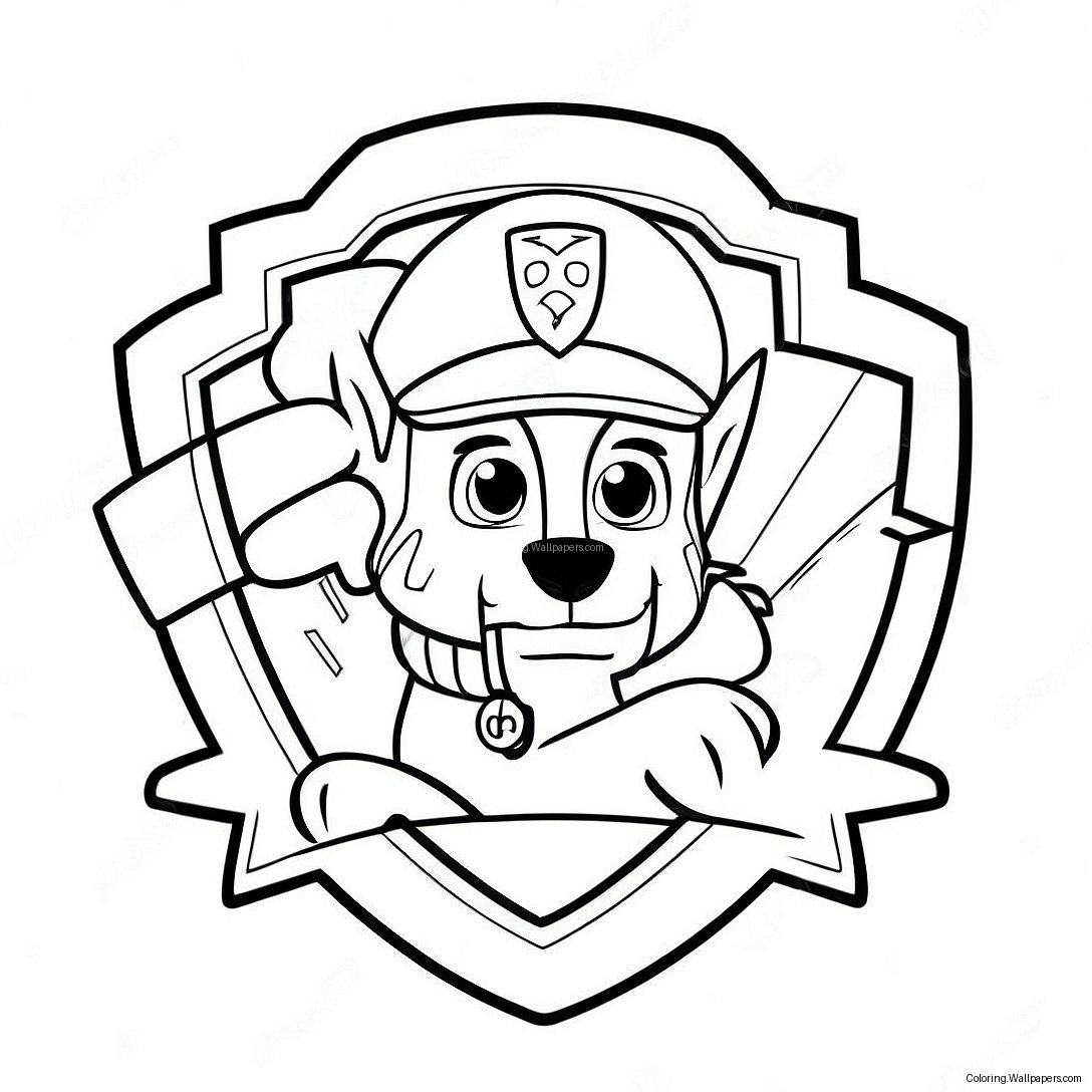 Värikäs Paw Patrol -Merkki Värityssivu 40340