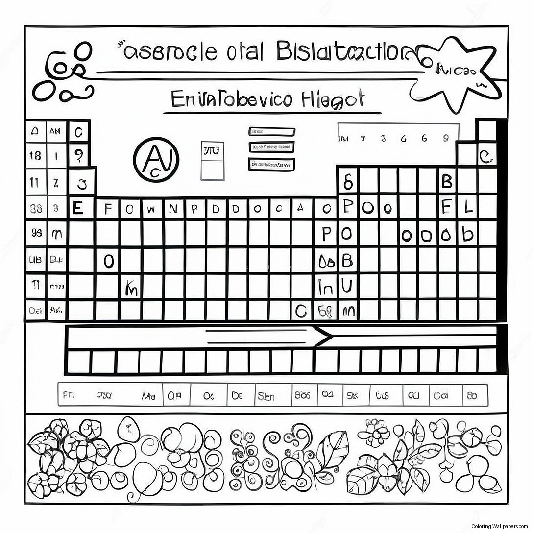 Colorful Periodic Table Elements Coloring Page 41373