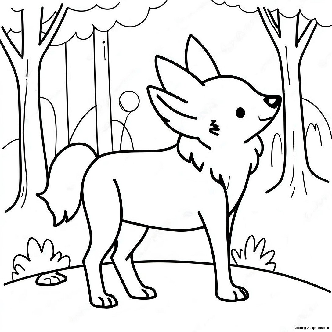 Colorful Peter The Wolf Scene Coloring Page 51769