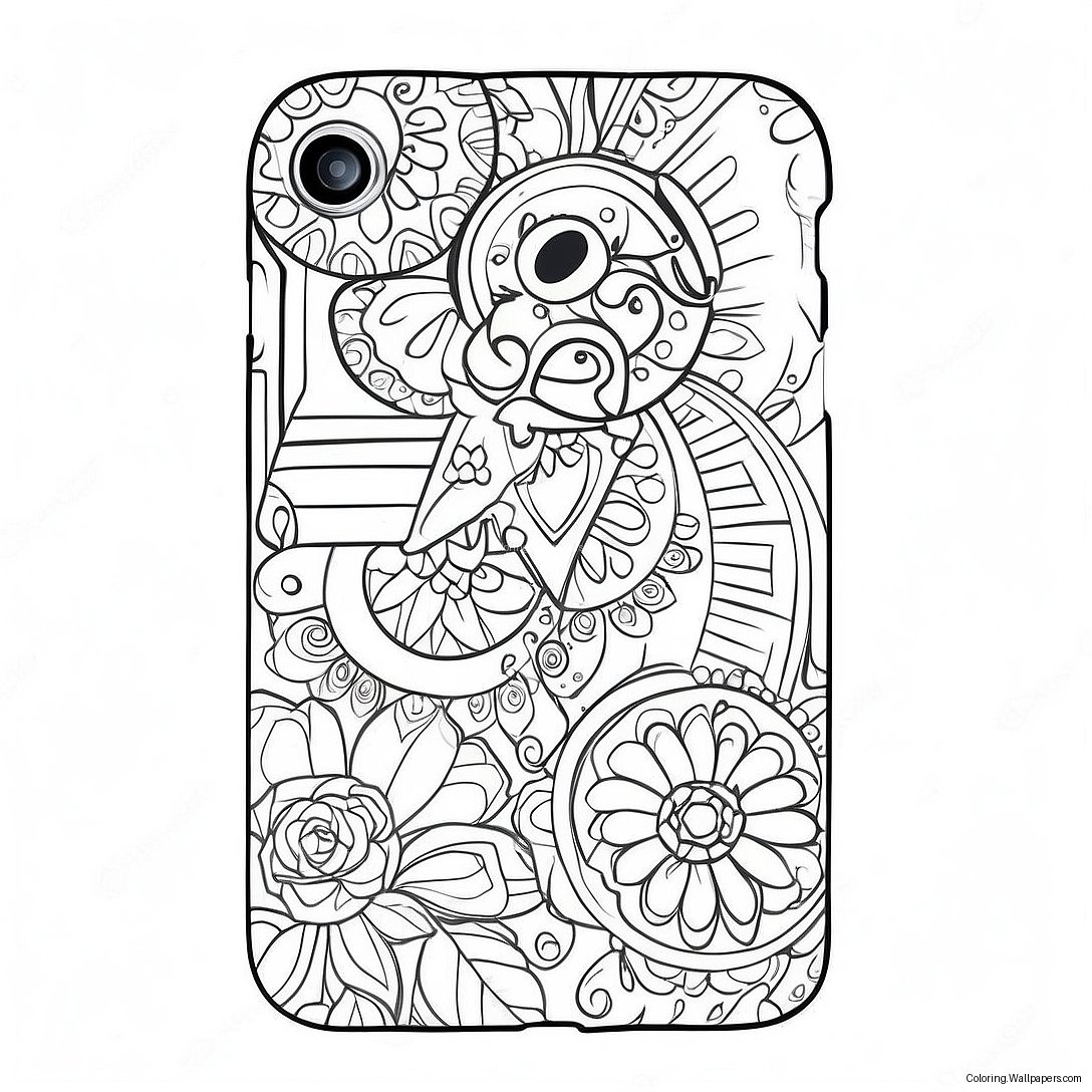 Colorful Phone Case Design Coloring Page 38796