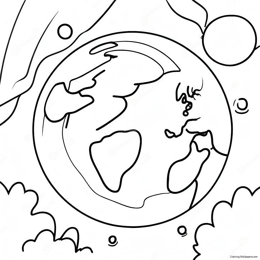 Colorful Planet Coloring Page 41536