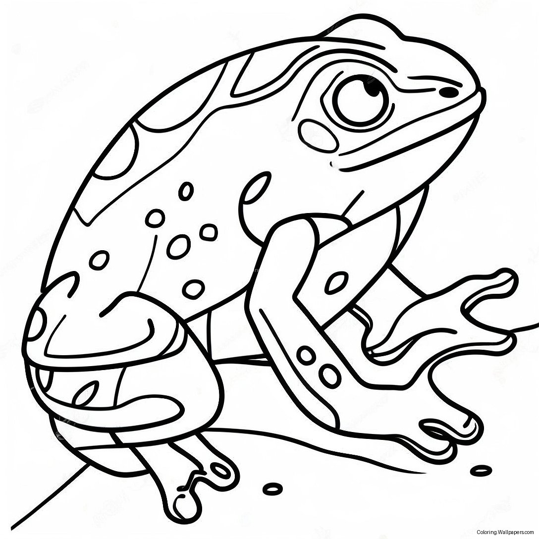 Colorful Poison Dart Frog Coloring Page 39655