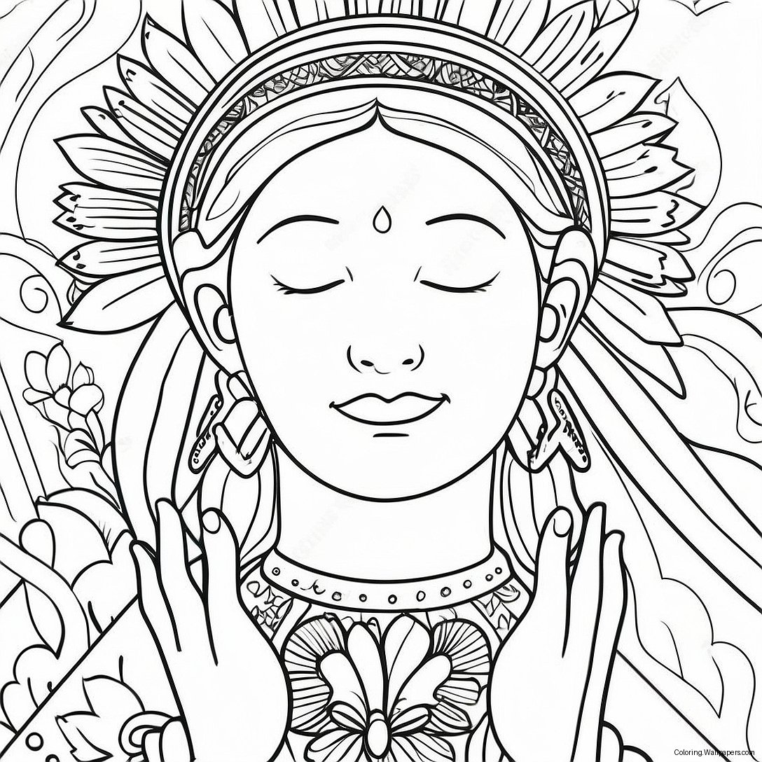 Colorful Prayers Coloring Page 29650