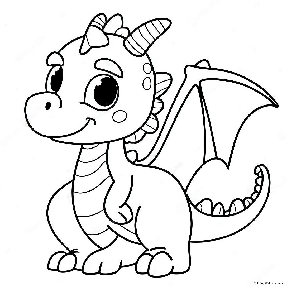 Colorful Puff The Magic Dragon Coloring Page 52380