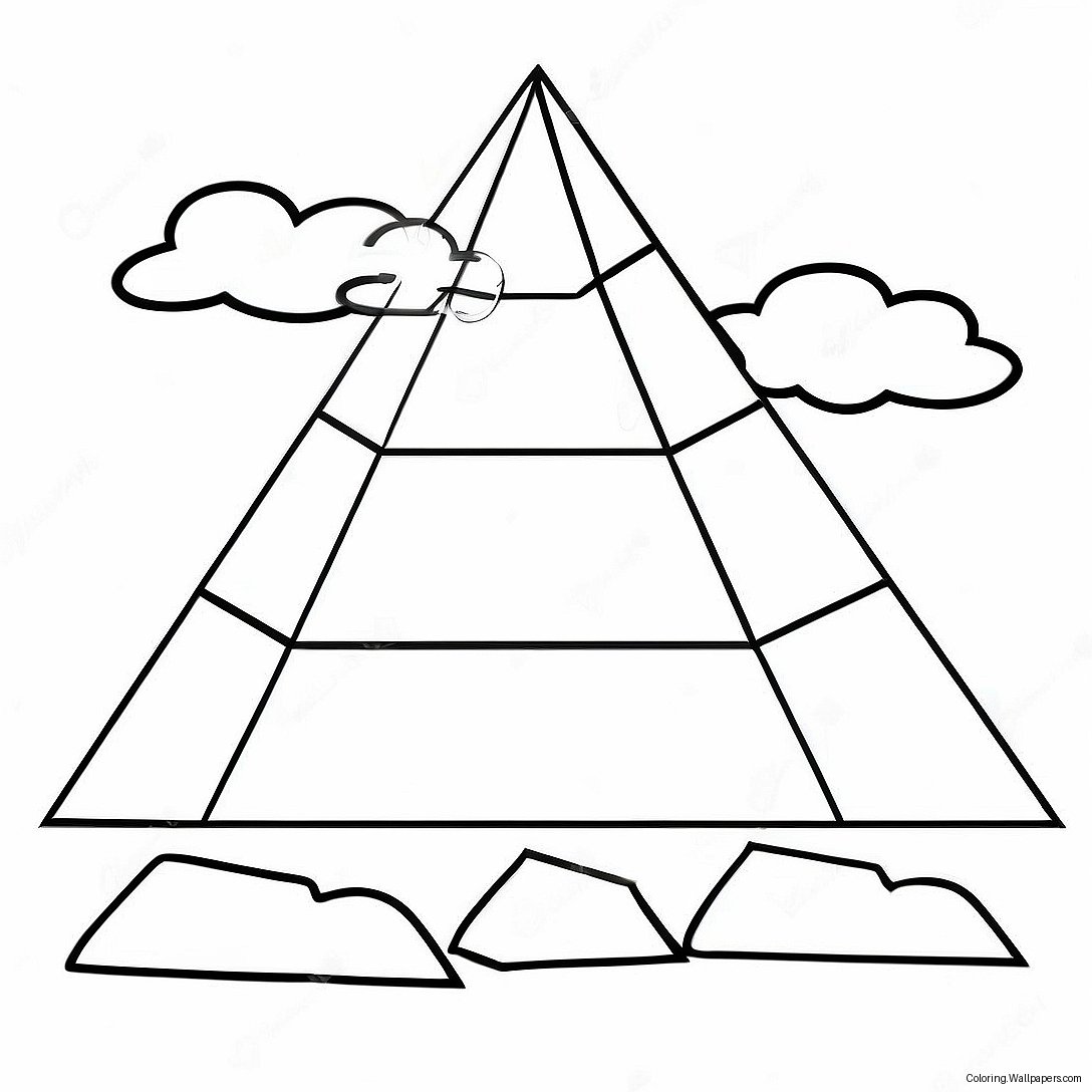 Värikäs Pyramidi Auringolla Värityssivu 39928