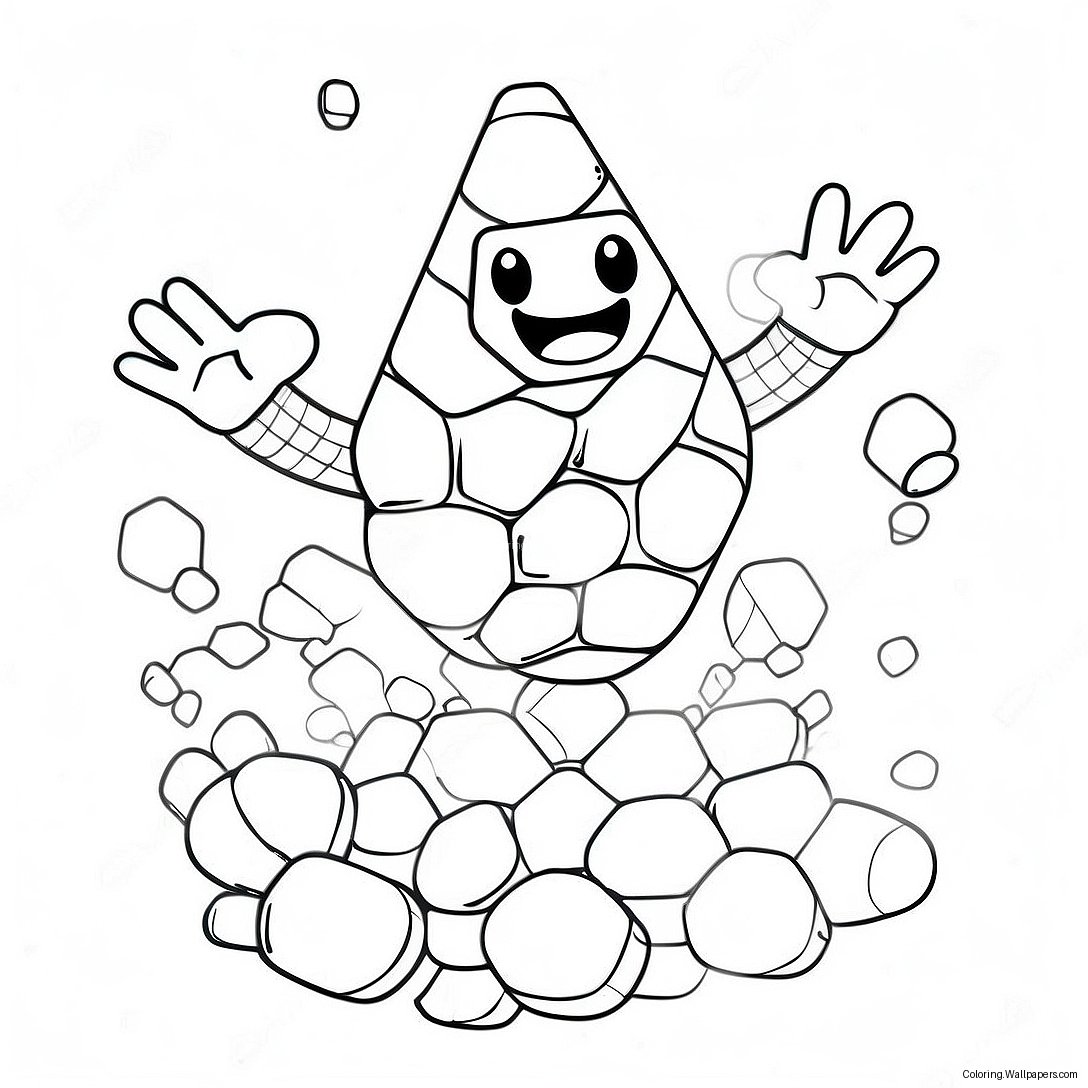 Colorful Q*bert Jumping Coloring Page 53751