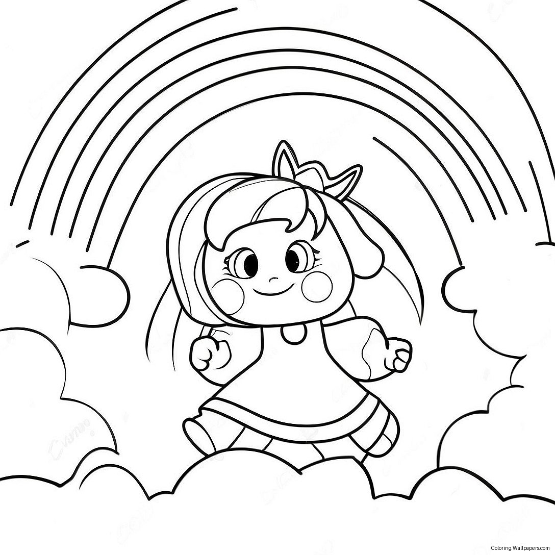 Colorful Rainbow Brite Scene Coloring Page 11213