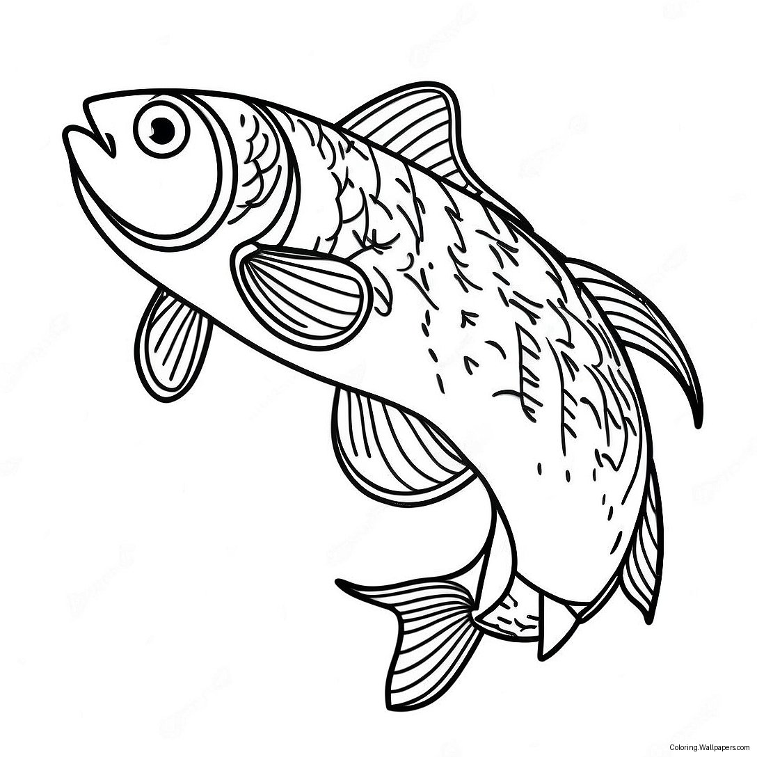 Colorful Rainbow Trout Coloring Page 38181