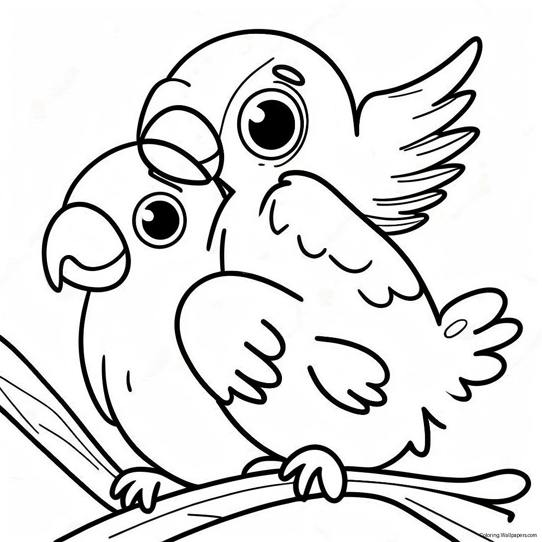 Colorful Rio Parrots Coloring Page 1269