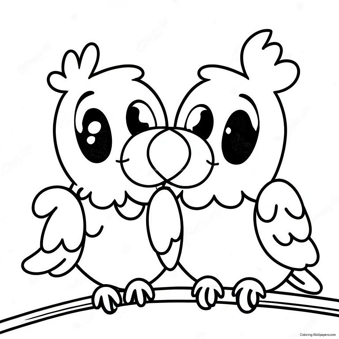 Colorful Rio Parrots Coloring Page 1271