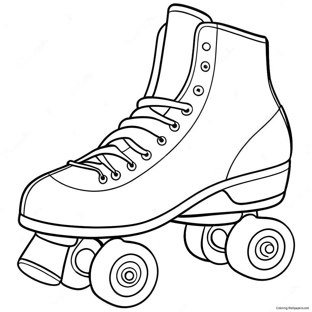 Colorful Roller Skates Coloring Page 16782