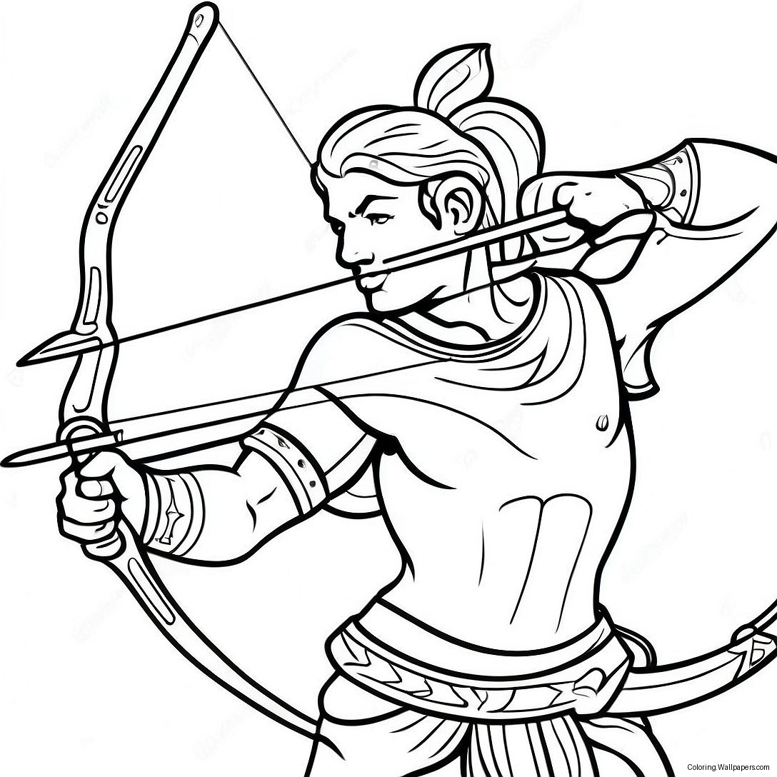 Colorful Sagittarius Archer Coloring Page 30929