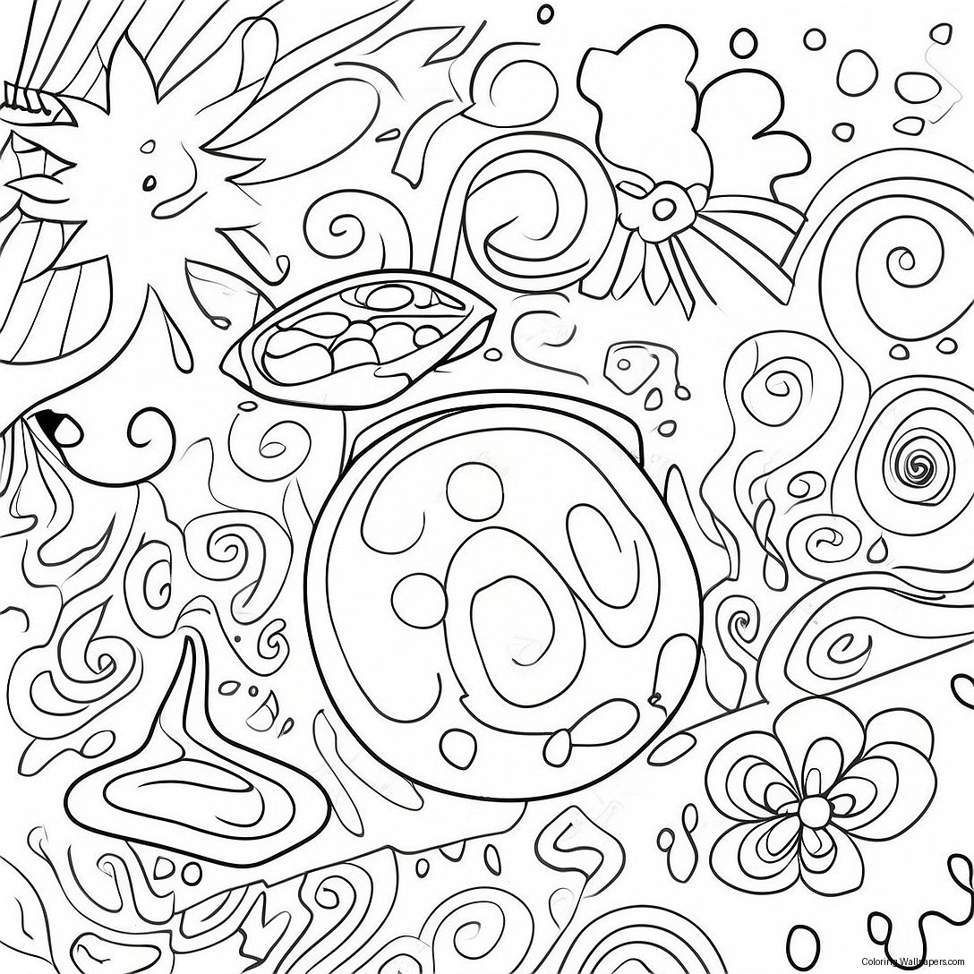 Colorful Scribble Spot Adventure Coloring Page 35019