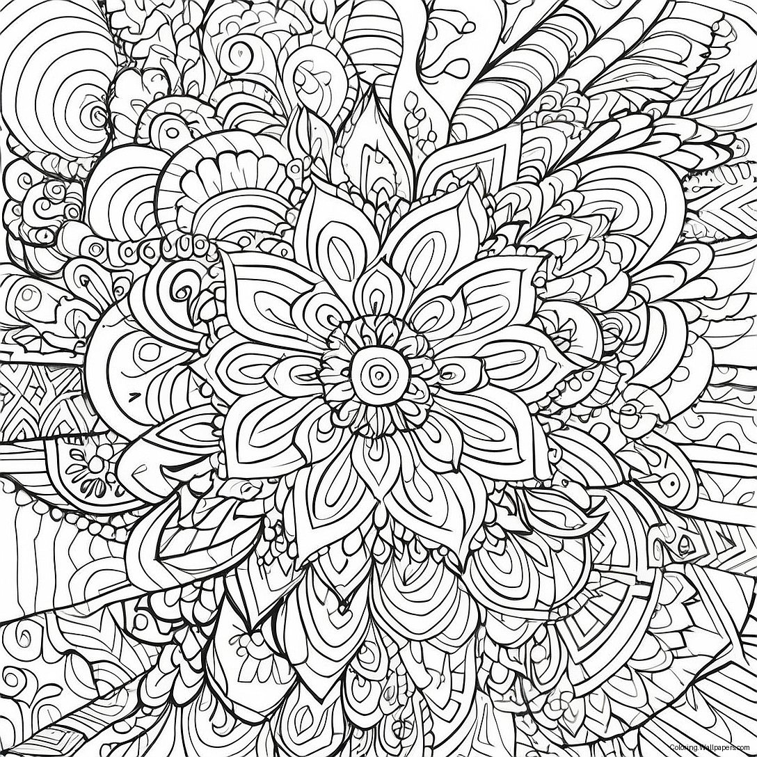 Kolorowa Mandala Sharpie Kolorowanka 6929