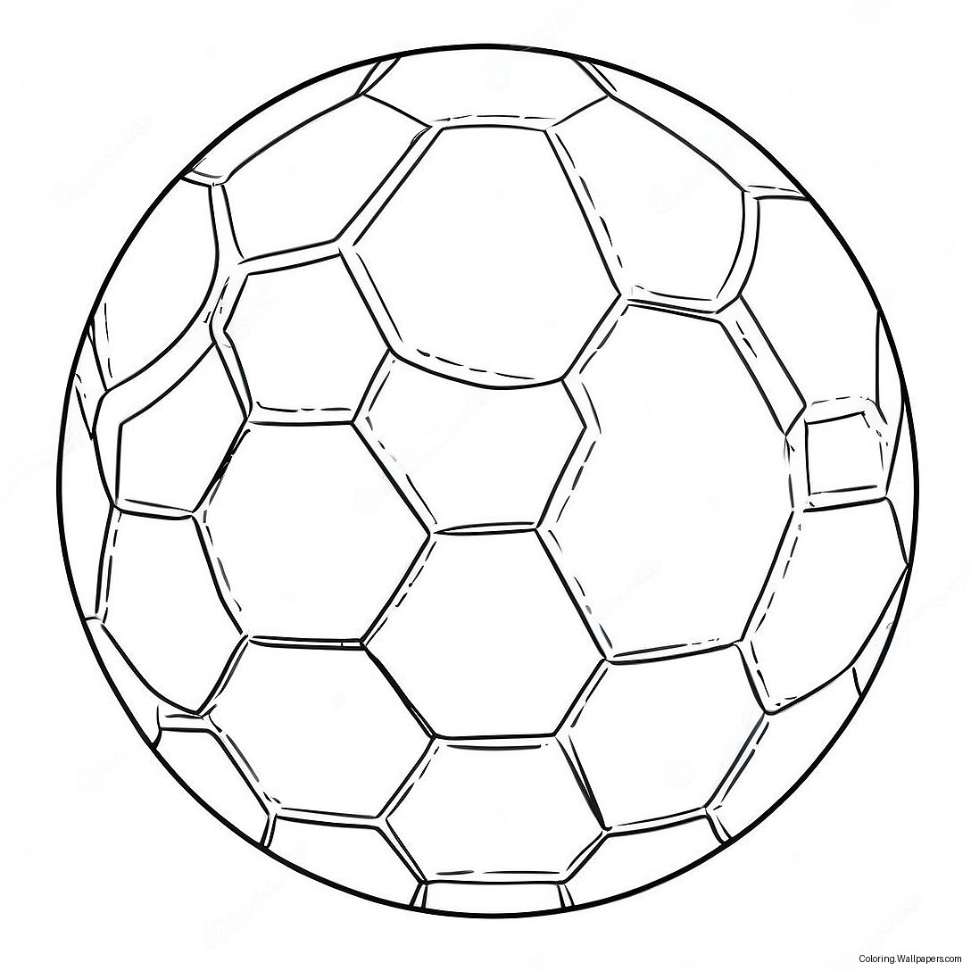 Colorful Soccer Ball Coloring Page 49547