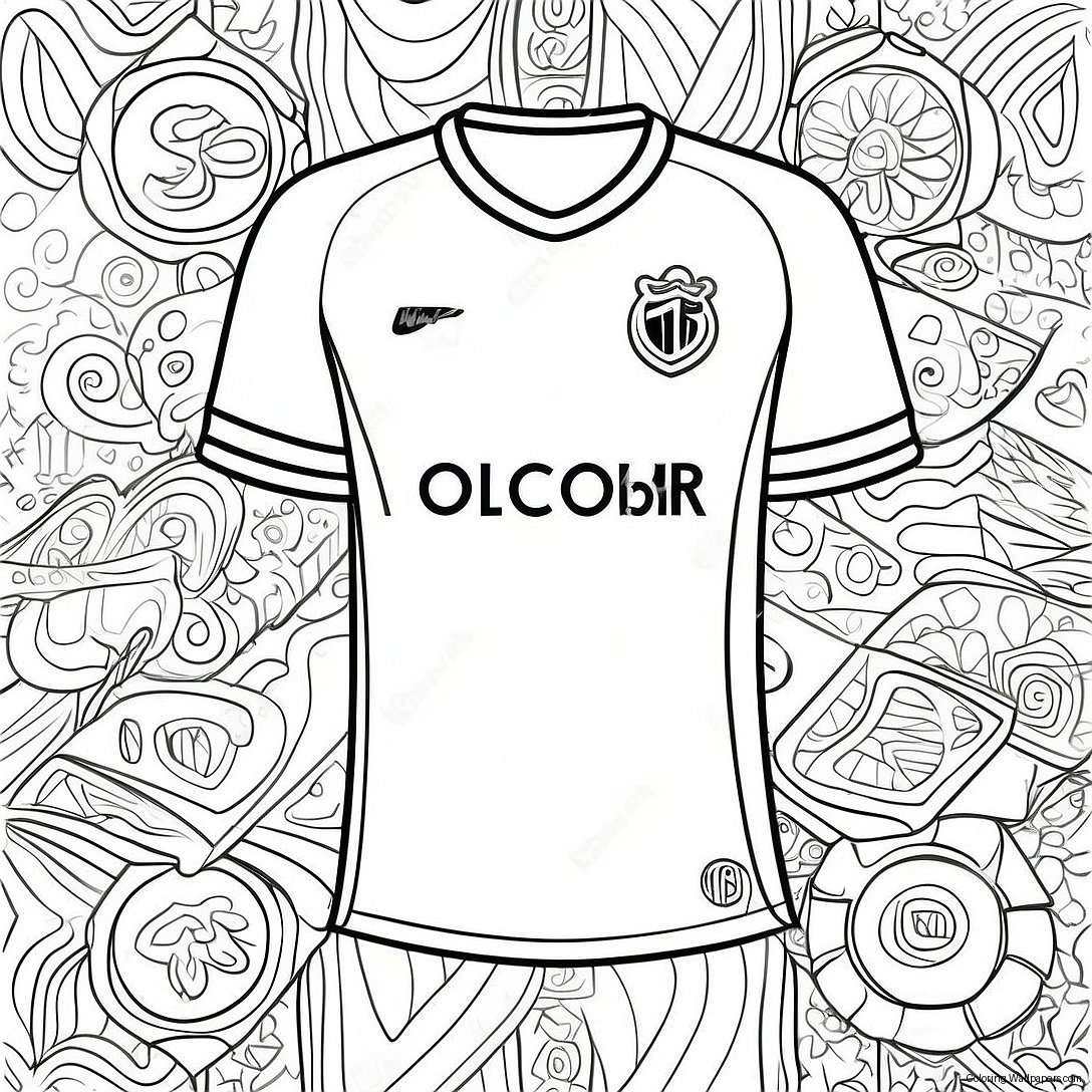 Colorful Soccer Jersey Design Coloring Page 53757