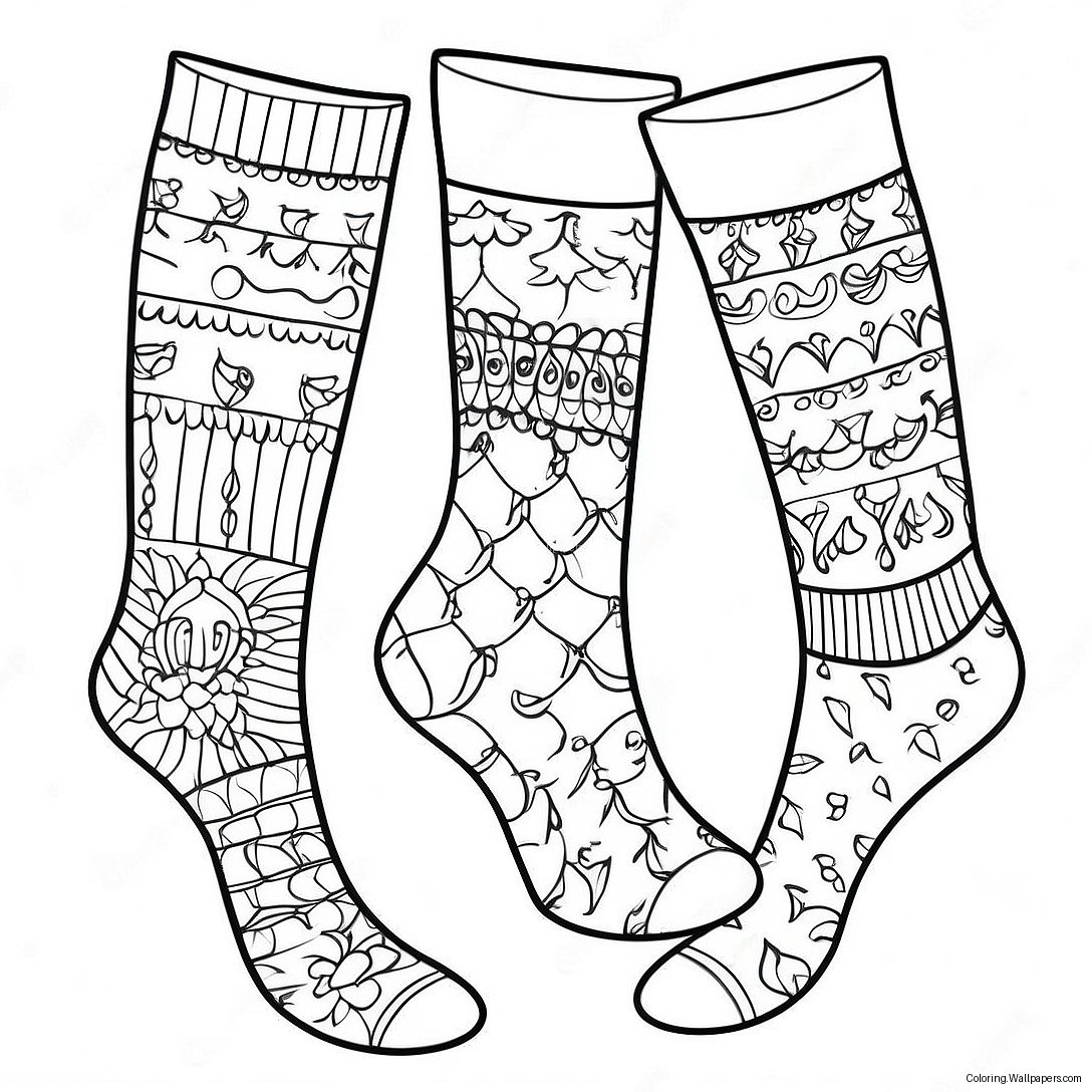 Färgglada Sockdesigns Målarbild 16238