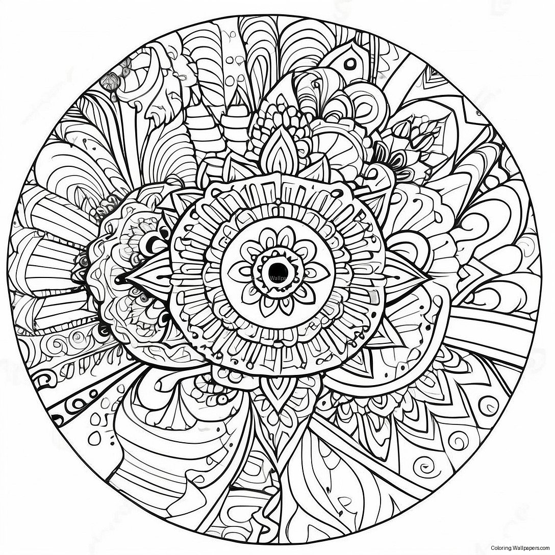 Färgglad Själ Mandala Målarbild 32923