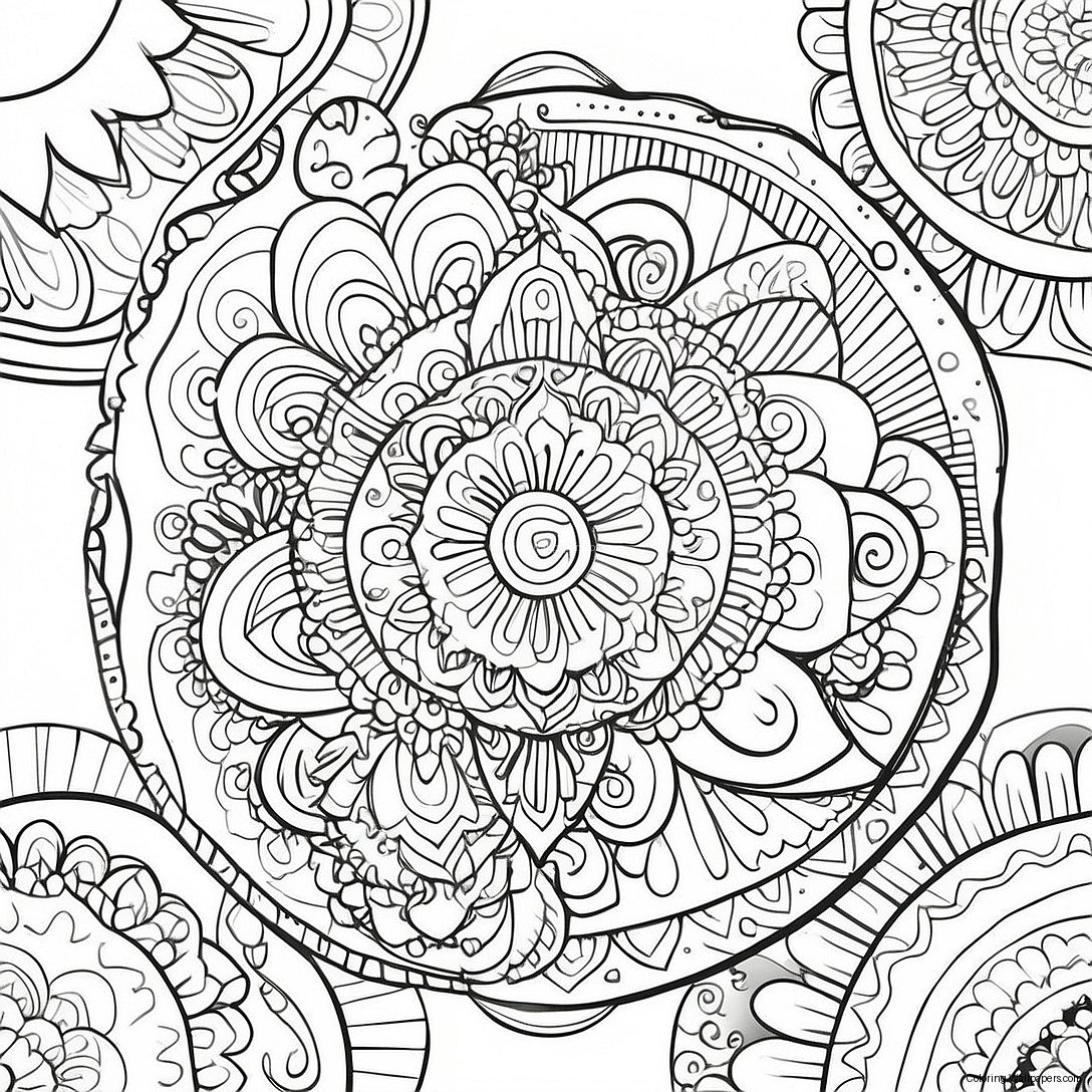 Färgglad Själ Mandala Målarbild 32924