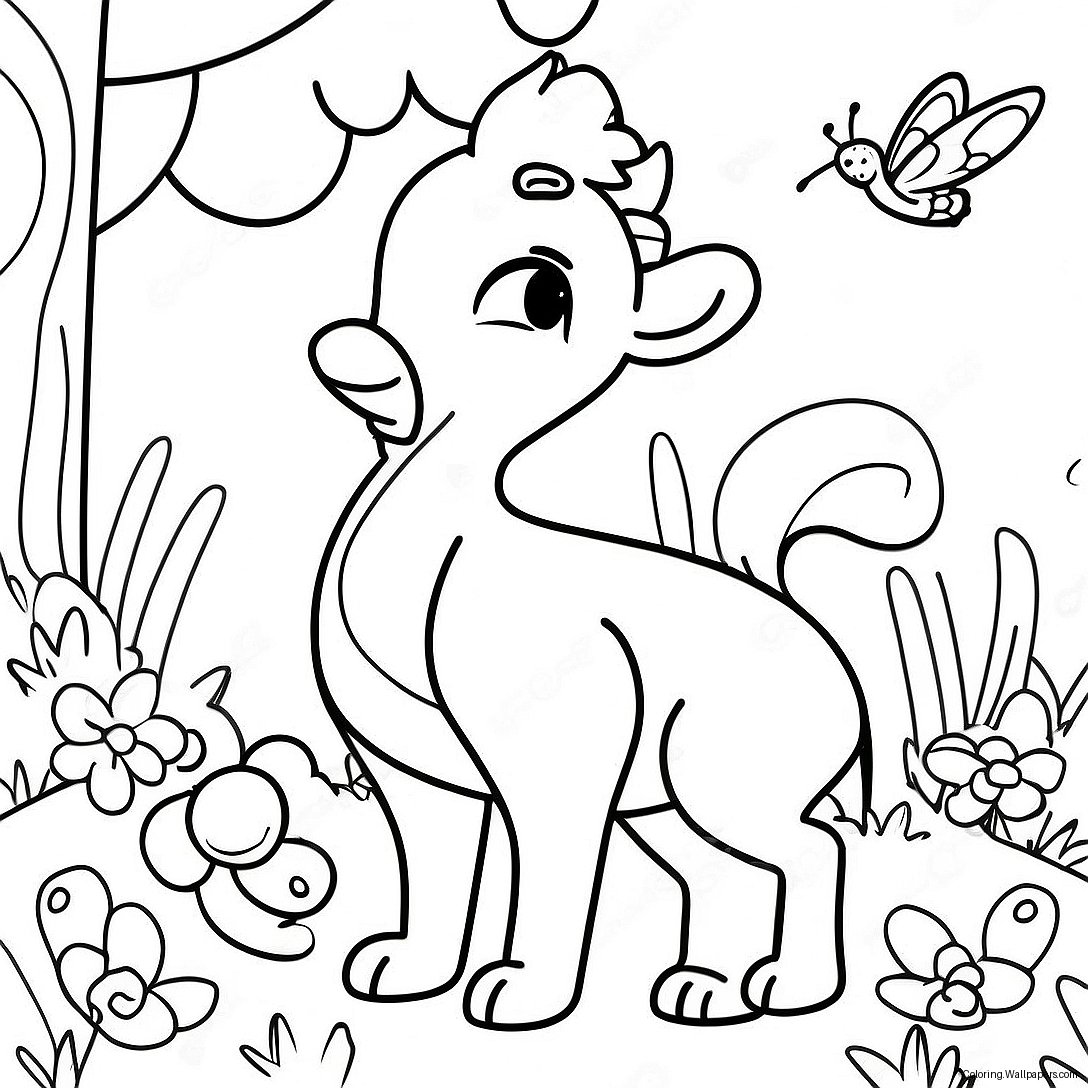 Colorful Spring Animals Coloring Page 37634