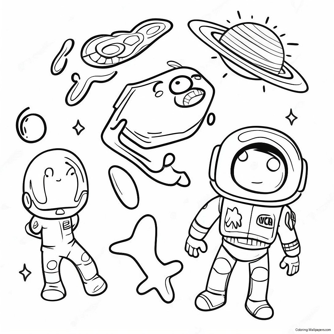 Colorful Stellar Vbs Characters Coloring Page 17786