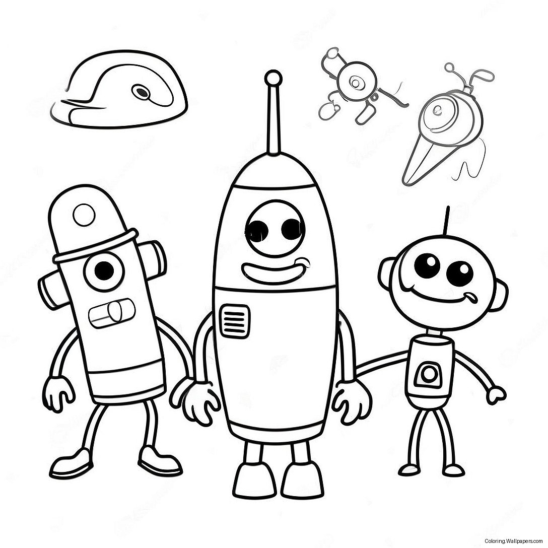 Värikäs Storybots-Seikkailu Värityssivu 8308