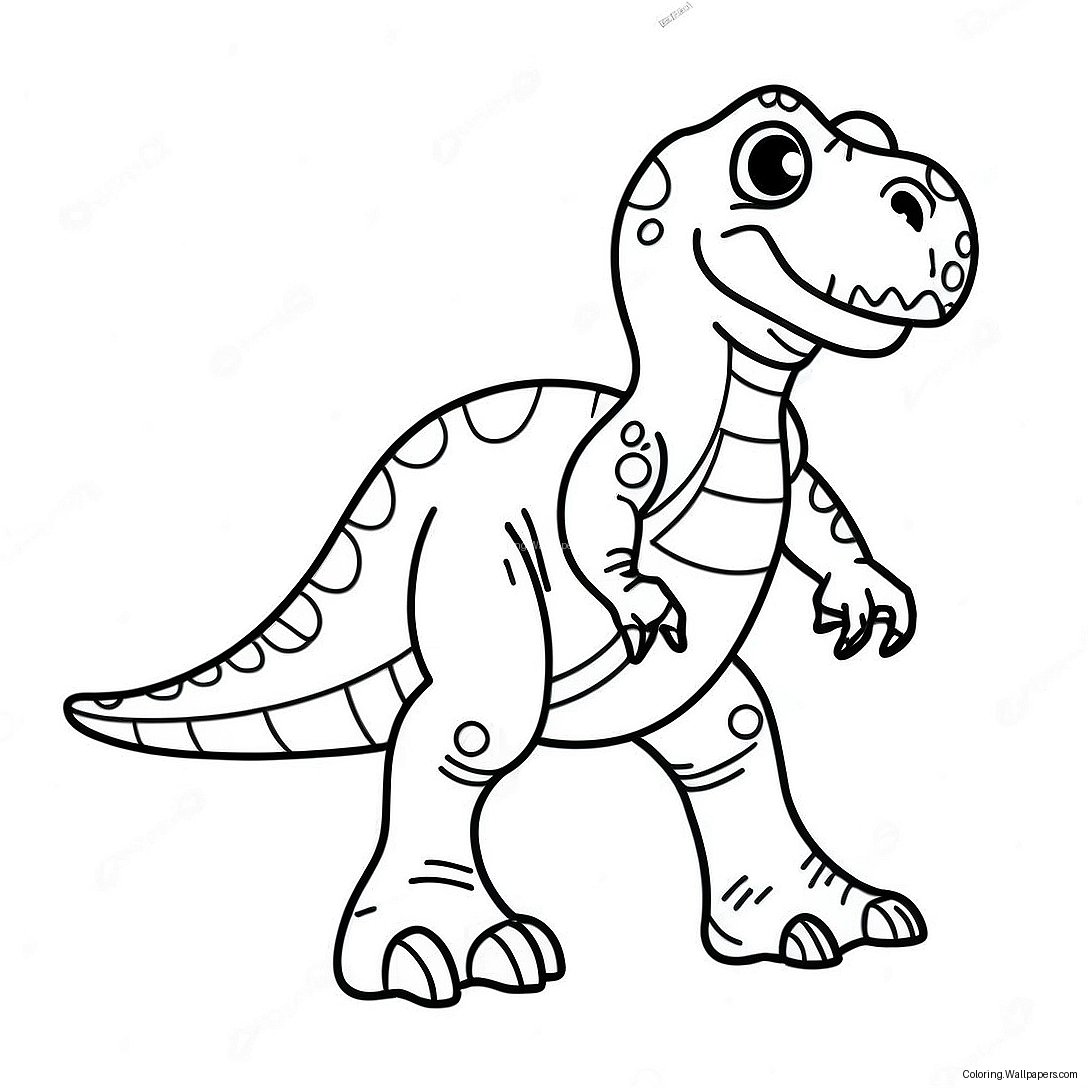 Colorful T-Rex In Ark Coloring Page 52839