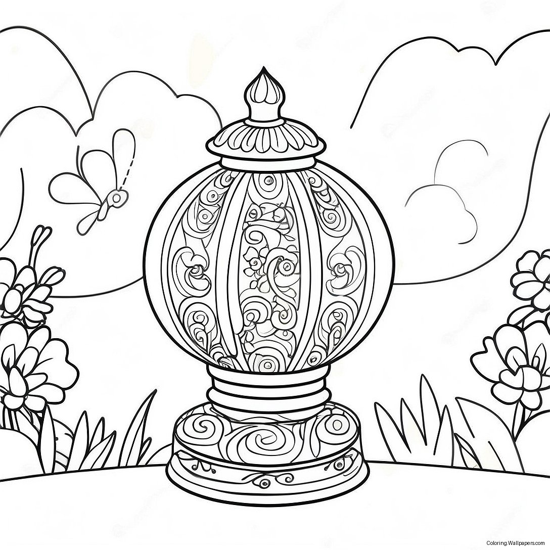 Colorful Taiwan Lantern Festival Coloring Page 52192